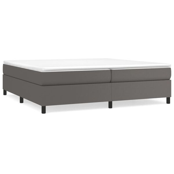 vidaXL Boxspringbettgestell Grau 200x200 cm Kunstleder