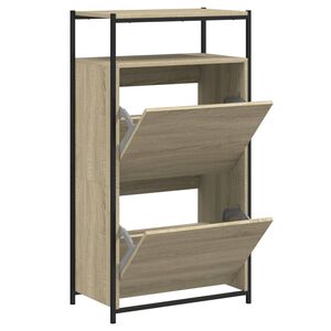 vidaXL Schuhschrank Sonoma-Eiche 60x34x112 cm Holzwerkstoff