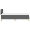 vidaXL Boxspringbett mit Matratze Dunkelgrau 90 x 190 cm Stoff