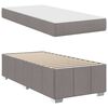 vidaXL Bettrahmen mit Matratze Taupe 120 x 190 cm Stoff