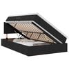 vidaXL LED-Speicherbett mit Matratze Schwarz 120 x 200 cm Stoff