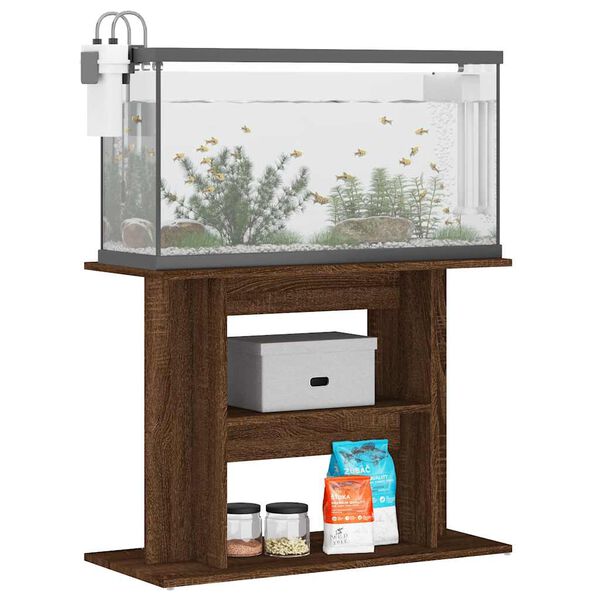 vidaXL Aquariumst&auml;nder Braun Eichen-Optik 80x35x60 cm Holzwerkstoff