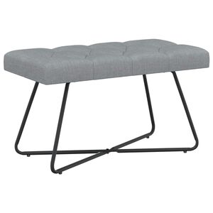 vidaXL Bank mit Knopfheftung Hellgrau 80 x 40 x 46 cm Stoff