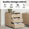 vidaXL Gartenschrank Beige 55x59x69 cm Poly Rattan