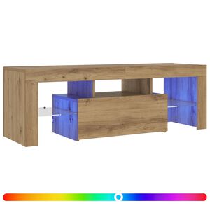 vidaXL TV-Schrank mit LED Artisan-Eiche 120x36,5x40 cm Holzwerkstoff