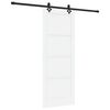 vidaXL Schiebet&uuml;r ORKDAL Wei&szlig; 78 x 202 cm Massives Kiefernholz
