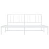 vidaXL Bettgestell mit Kopfteil Metall Wei&szlig; 193x203 cm