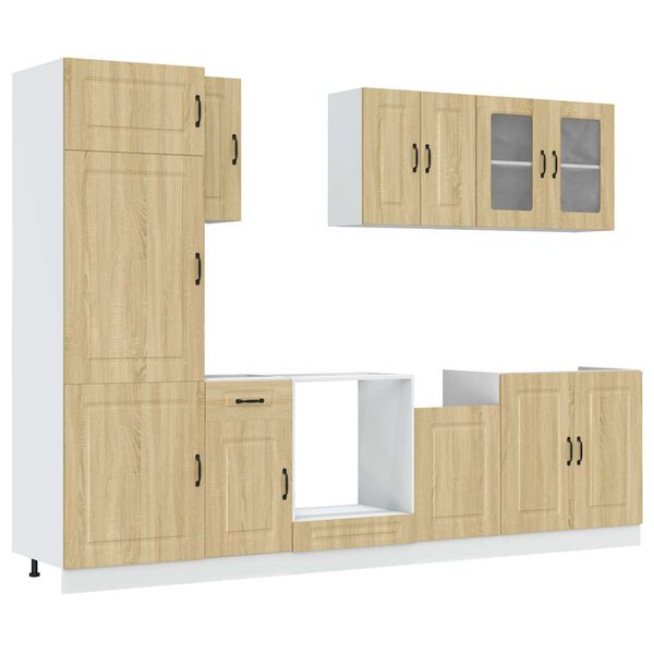 vidaXL 8-tlg. K&uuml;chenschrank-Set Kalmar Sonoma-Eiche Holzwerkstoff