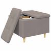 vidaXL Aufbewahrungsottomane mit Kissen Taupe 60 x 60 x 45 cm Stoff