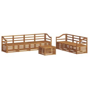 vidaXL Sofagarnituren 8 pcs Natur Massivholz Akazie