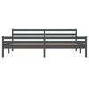 vidaXL Massivholzbett Grau 200x200 cm