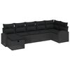 vidaXL Gartensofa-set 7 stk. Schwarz Poly-Rattan
