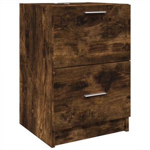 vidaXL Waschbeckenunterschrank R&auml;uchereiche 40x37x59 cm Holzwerkstoff