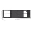 vidaXL Wandregal Hochglanz-Grau 102x30x29 cm Holzwerkstoff