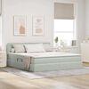 vidaXL Bett mit Stauraum und LED Hellgrau 160 x 200 cm Samt