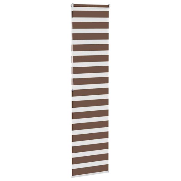 vidaXL Doppelrollo Braun 55x200 cm Stoffbreite 50,9 cm Polyester