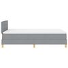 vidaXL LED Boxspringbett mit Matratze Hellgrau 120 x 190 cm Stoff