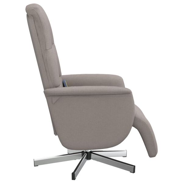 vidaXL Massagesessel mit Fu&szlig;teil Taupe Stoff