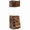 vidaXL Garagenschr&auml;nke 2 Stk. R&auml;uchereiche Holzwerkstoff