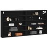 vidaXL Vitrine Schwarz Eichen-Optik 100 x 8,5 x 50 cm Holzwerkstoff