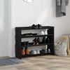 vidaXL Schuhregal Schwarz 80x25x62 cm Holzwerkstoff