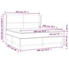 vidaXL Boxspringbett mit Matratze Hellgrau 180x200 cm Samt