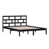 vidaXL Massivholzbett Schwarz 150x200 cm