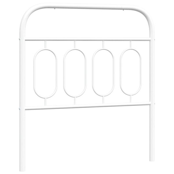 vidaXL Ersatz-Kopfteil Metall Wei&szlig; 90 cm