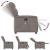 vidaXL Massagesessel Taupe Stoff