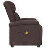 vidaXL Ohrensessel mit Massagefunktion Dunkelbraun Stoff