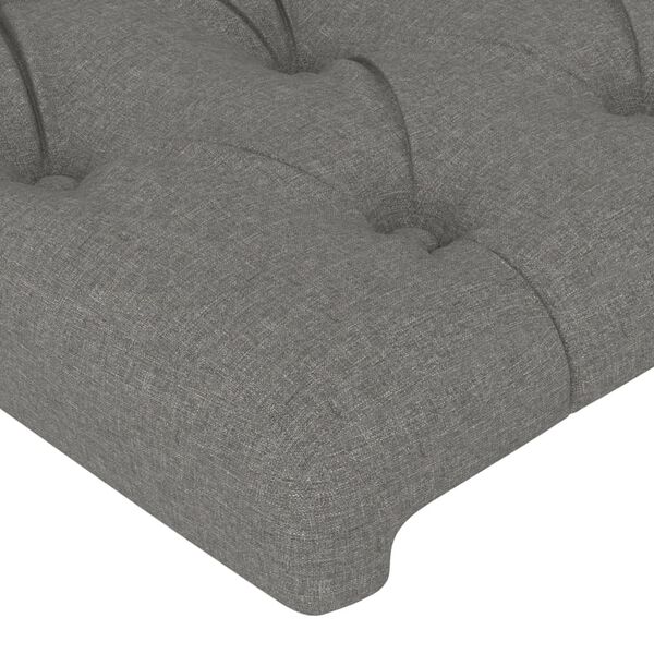 vidaXL Kopfteile Dunkelgrau 180x7x78/88 cm Stoff