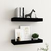 vidaXL Loggia Wandregale 2 Stk. Schwarz 40x15x4 cm MDF