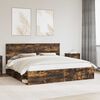 vidaXL Bettrahmen Ger&auml;ucherte Eiche 200 x 200 cm Massives Kiefernholz