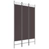 vidaXL 3-tlg. Paravent Braun 120x200 cm Stoff