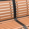 vidaXL Gartenbank Braun 231 cm Holz & Pulverbeschichteter Stahl