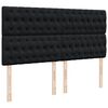 vidaXL Boxspringbett mit Matratze Schwarz 200x200 cm Stoff