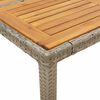 vidaXL 9-tlg. Garten-Essgruppe mit Kissen Grau Poly Rattan Akazie