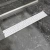 vidaXL Duschrinne 730x140 mm Edelstahl L&ouml;cher-Design