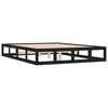 vidaXL Massivholzbett Schwarz 120x200 cm