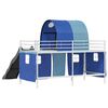 vidaXL Kinder-Etagenbett Wei&szlig; und Blau 90 x 200 cm Metall