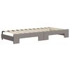 vidaXL Tagesbett Ausziehbar mit Matratzen Taupe 100x200 cm Stoff