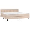 vidaXL Boxspringbett Matratze Cappuccino-Braun 200x200cm Kunstleder