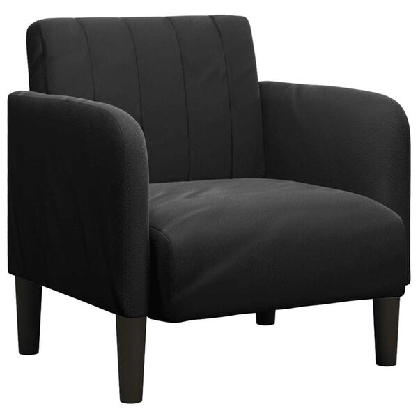 vidaXL Sessel mit Armlehnen Schwarz 54 cm Samt