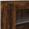 vidaXL Sideboard mit LED-Leuchten Räuchereiche 123x37x67 cm
