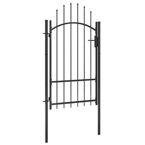 vidaXL Gartentor Stahl 1x2,2 m Schwarz