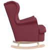 vidaXL Schaukelsessel Weinrot 74x90x102 cm Stoff
