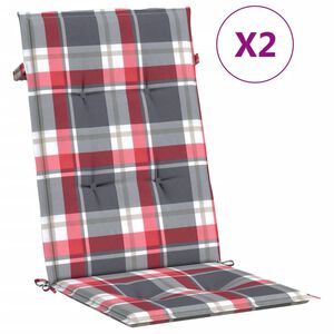 vidaXL Gartenstuhlauflagen f&uuml;r Hochlehner 2 Stk. 120x50x3 cm Stoff
