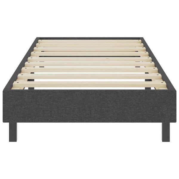 vidaXL Boxspring-Bettgestell Grau Stoff 100x200 cm