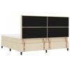 vidaXL Boxspringbett mit Matratze Creme 200 x 200 cm Stoff