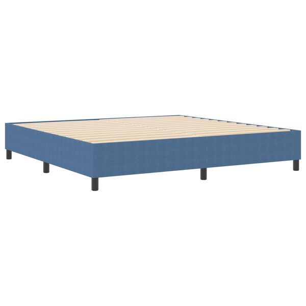 vidaXL Plattformbettgestell Blau 200 x 200 cm Stoff